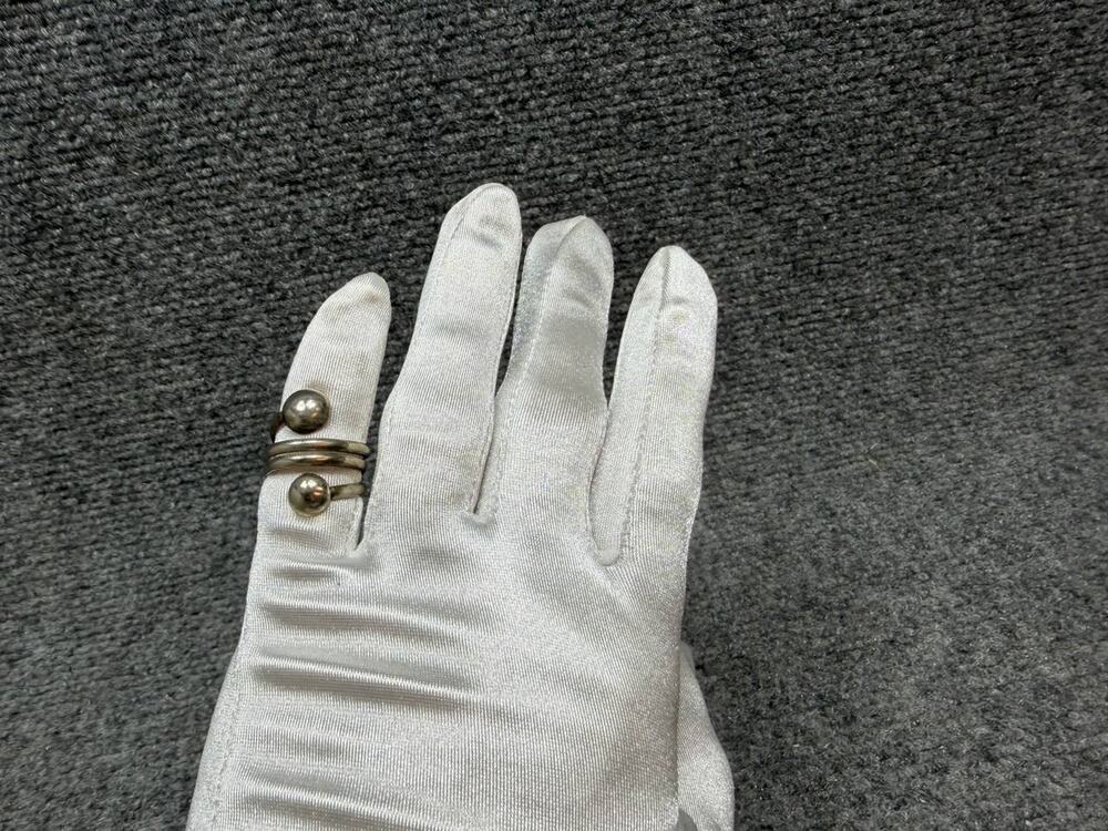 Vintage Sterling Silver 950 Open Ball Adjustable Ring Modern Design